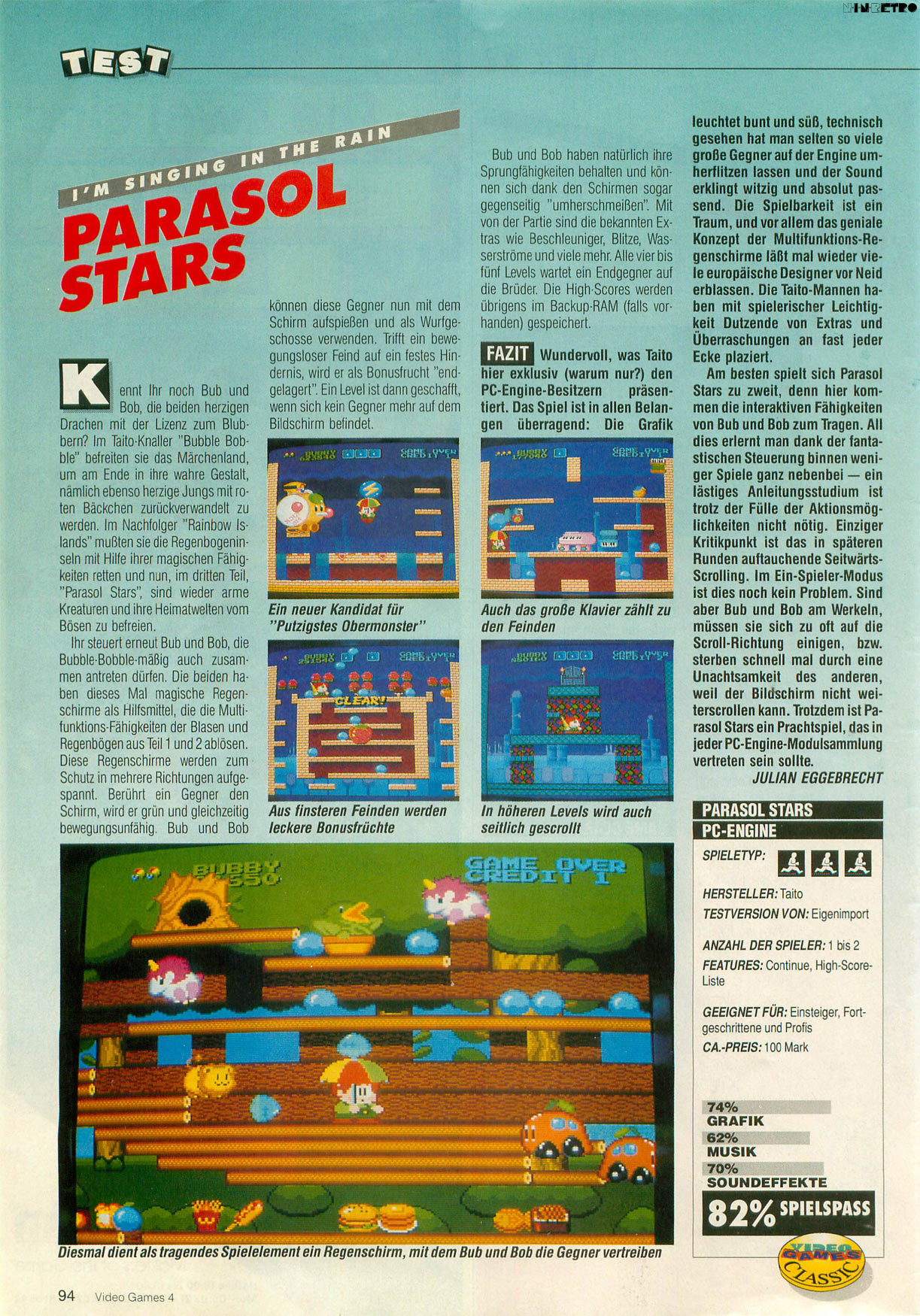 Parasol Stars: The Story of Bubble Bobble III (PC-Engine) - N.i.n